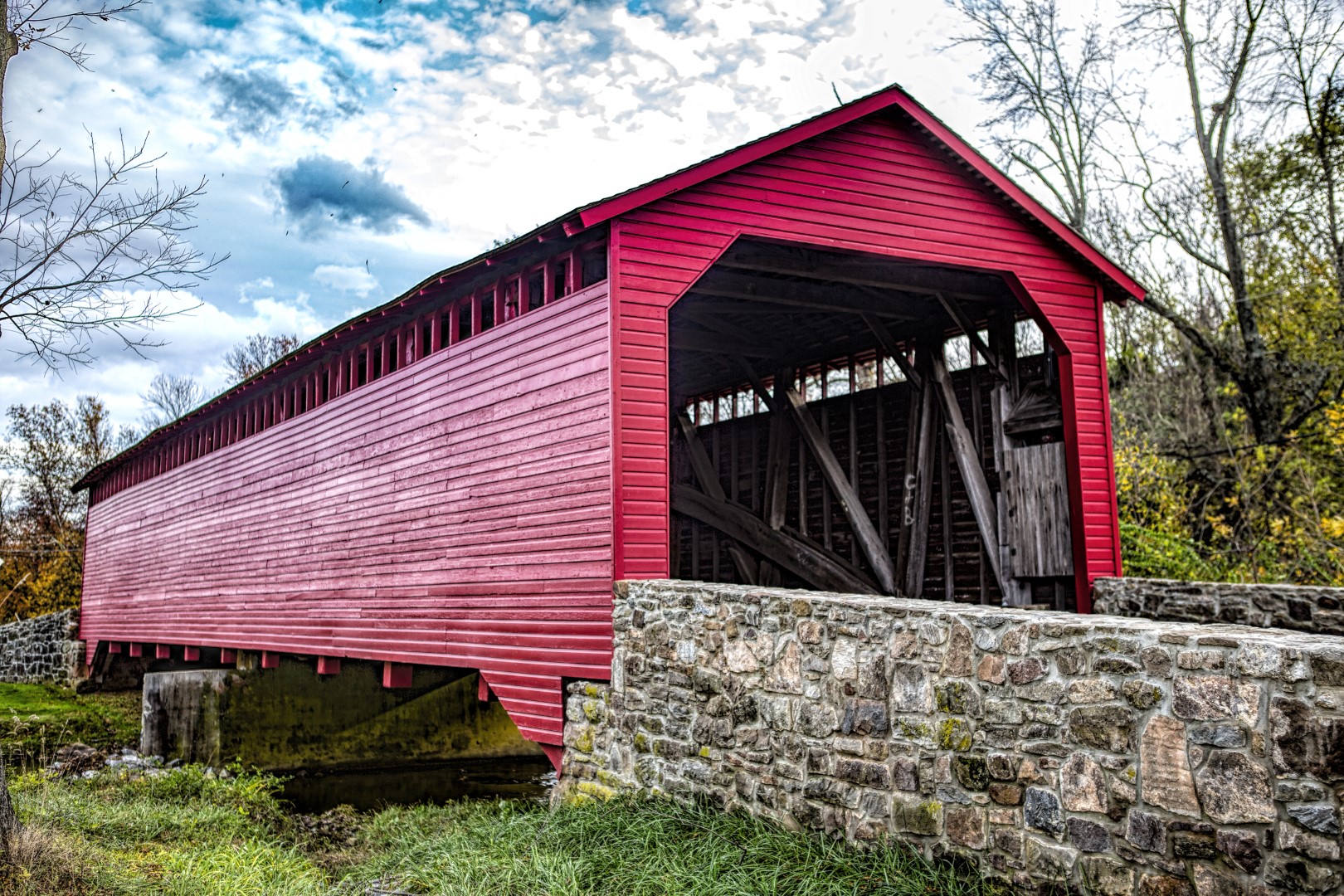 Utica Mill Covered Bridge in Thurmont Maryland